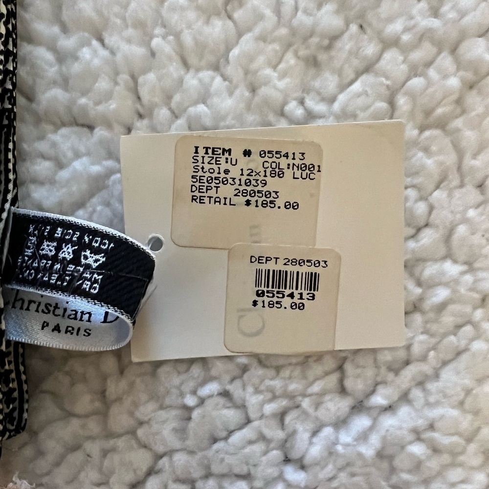 Christian Dior Houndstooth Silk Scarf - Picture 4 of 5